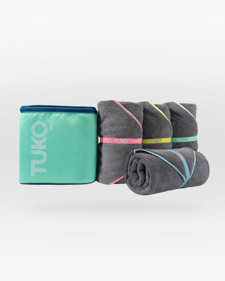 TUKO | Swim Towels | 4PK - Charcoal